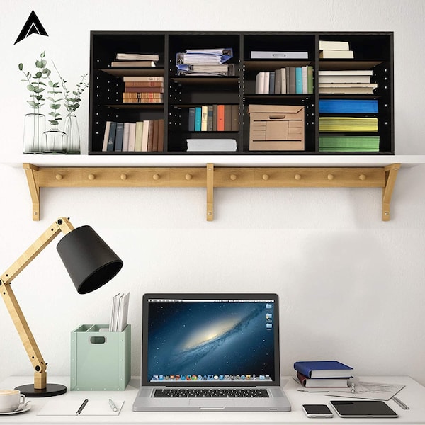 Adiroffice Black, MDF Wood, 11.8 in W, 16.3 in L, 39.3 in D ADI500-24-BLK-MK - main